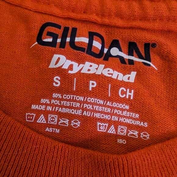 US Navy Shirt USS Ronald Reagan T-Shirt Men's S Orange L/S USN CVN 76 Pullover T - Picture 5 of 6